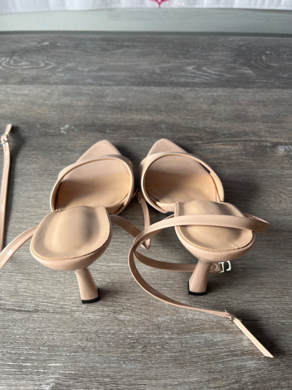 Nude Strappy Heel (Size W7)