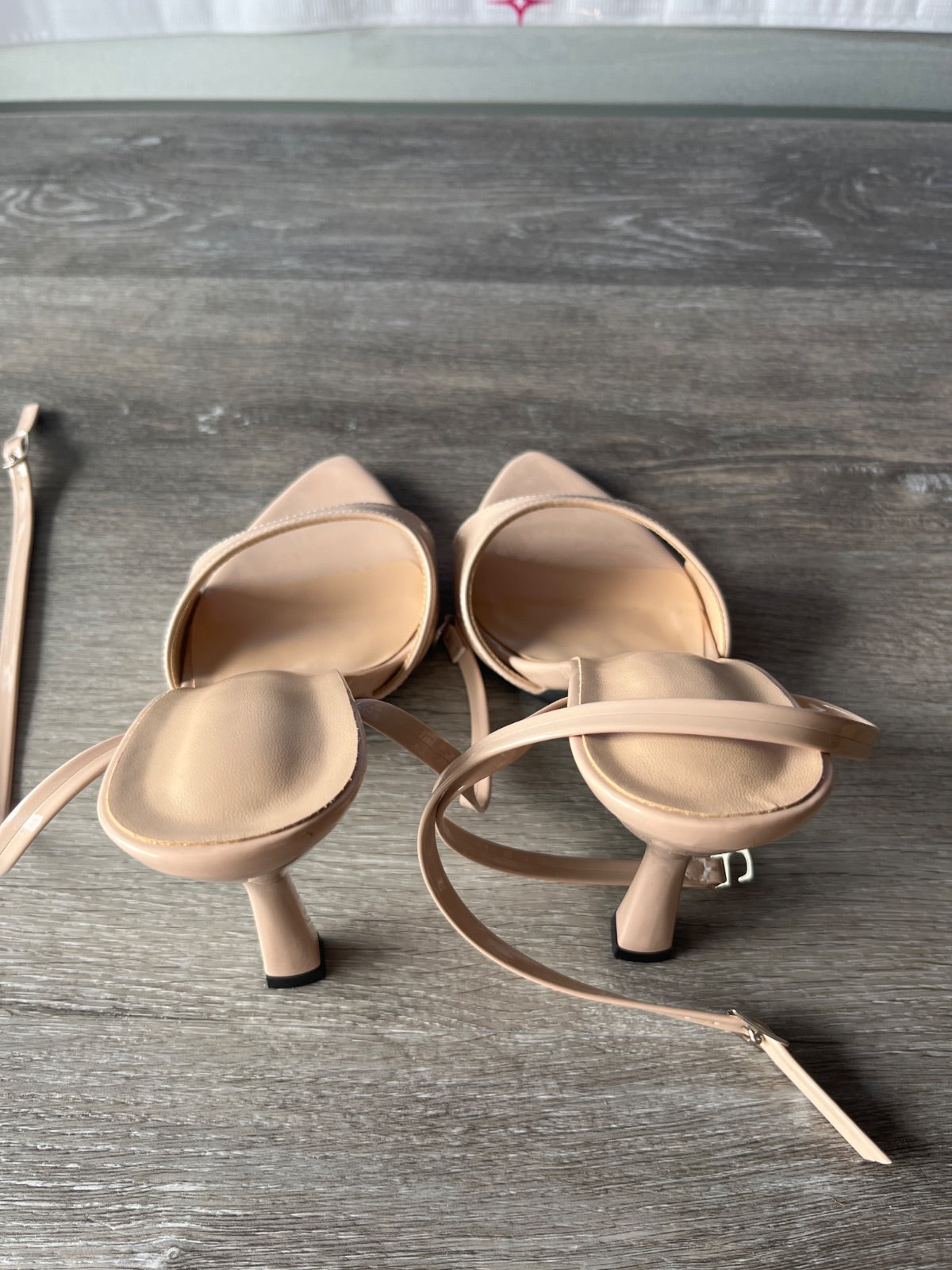 Nude Strappy Heel (Size W7)