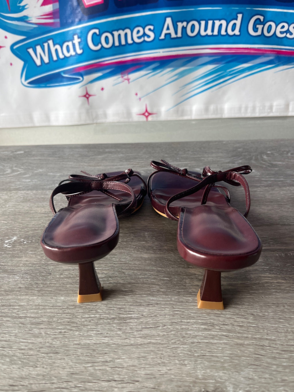 Red Bow Heels (Size W8.5)