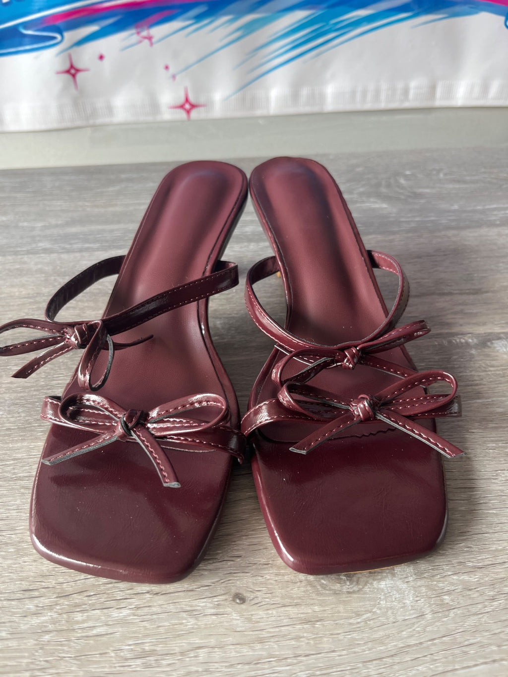 Red Bow Heels (Size W8.5)