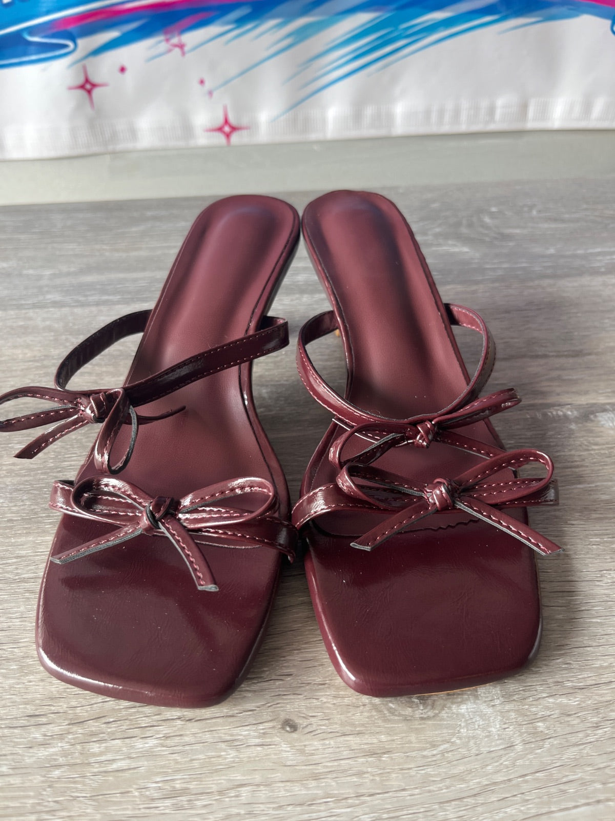 Red Bow Heels (Size W8.5)