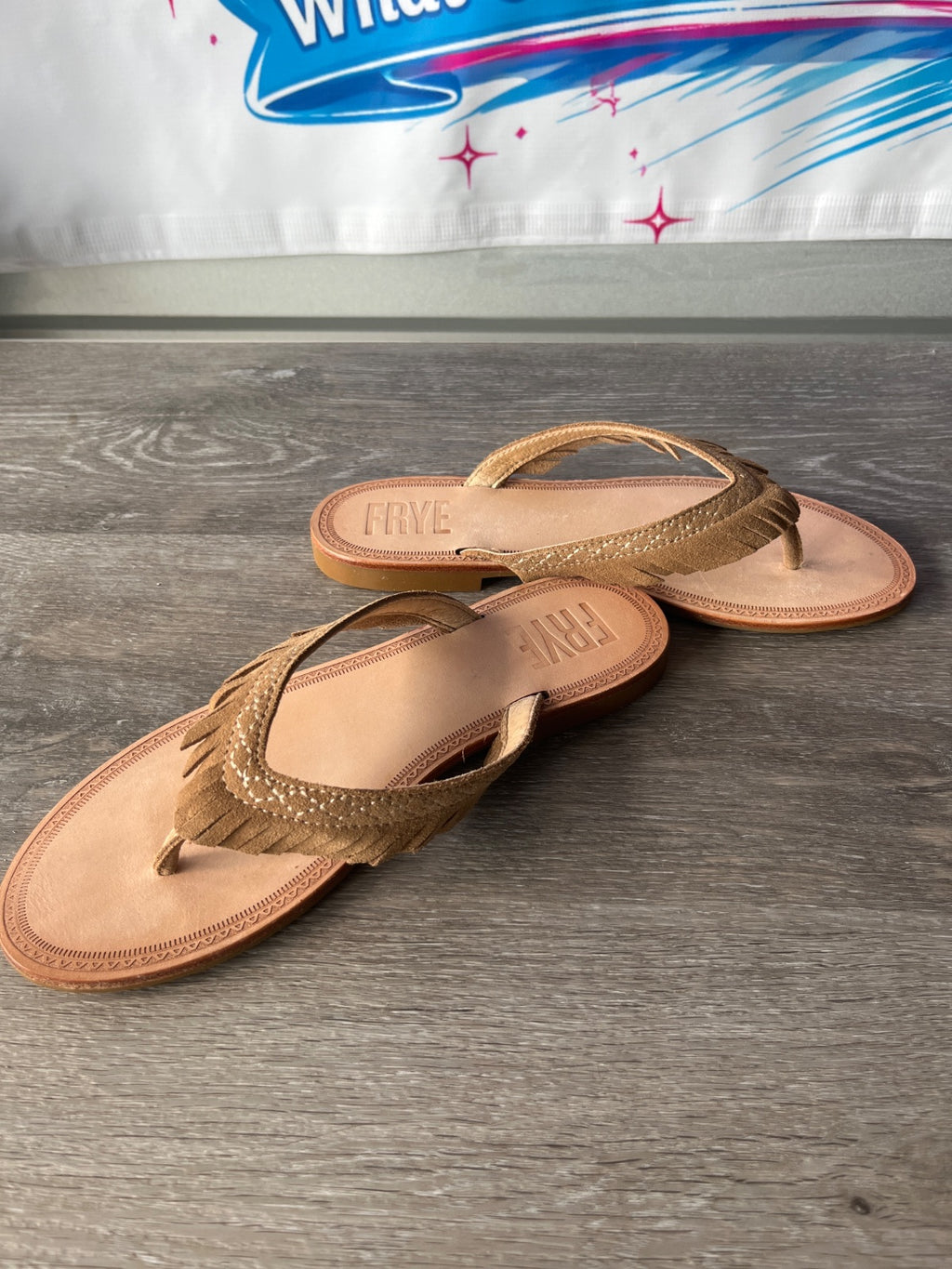 Frye Ava Fringe Sandal (Size W6.5)