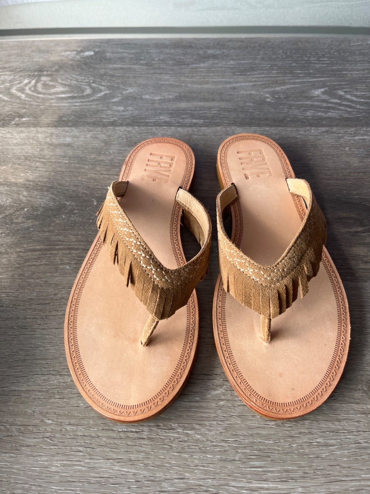 Frye Ava Fringe Sandal (Size W6.5)