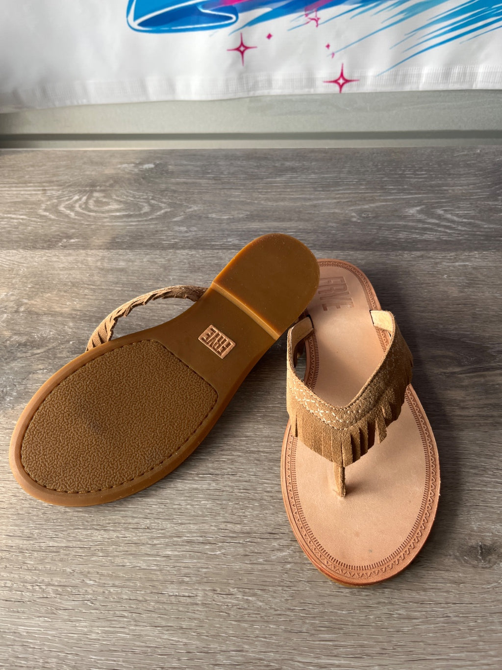 Frye Ava Fringe Sandal (Size W6.5)
