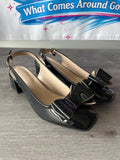 Black Bow Heels (Size W10)