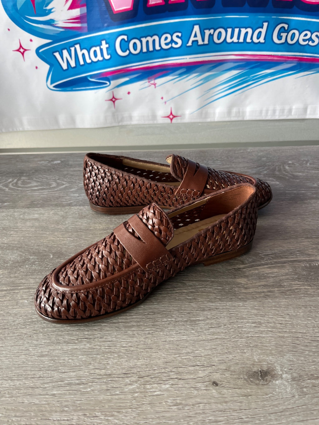 Frye Faith Woven Loafer (Size W8)