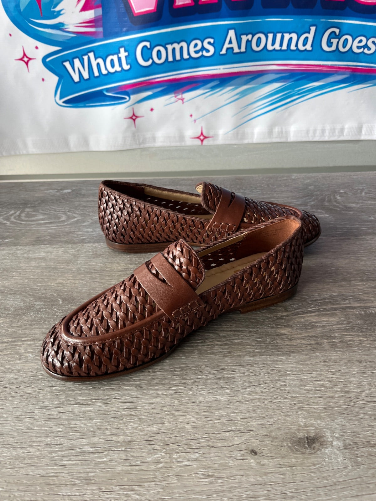 Frye Faith Woven Loafer (Size W8)