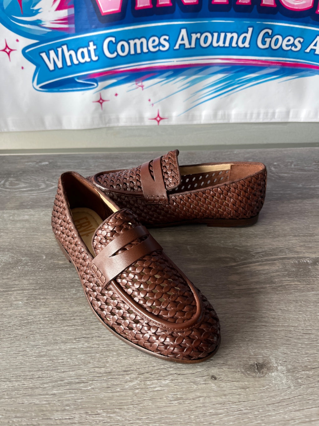 Frye Faith Woven Loafer (Size W8)