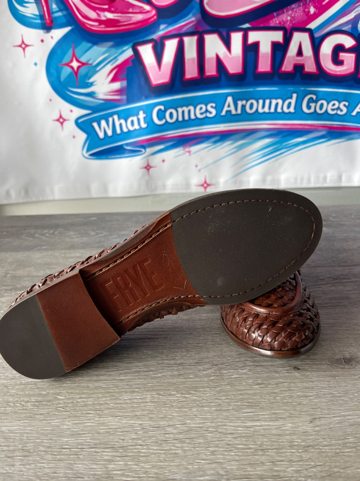 Frye Faith Woven Loafer (Size W8)