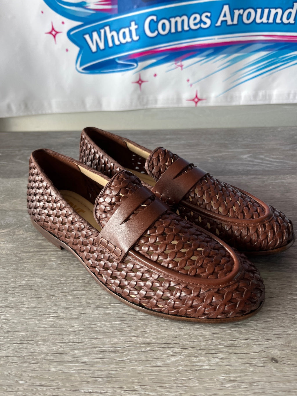 Frye Faith Woven Loafer (Size W8)