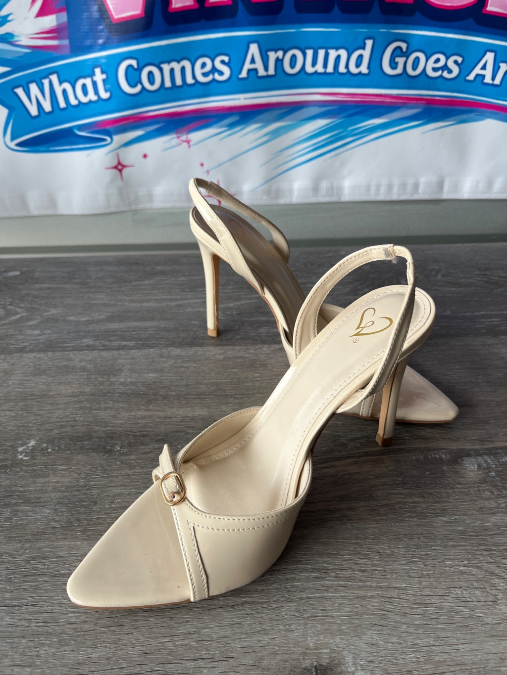Windsor Desa Nude Thin Heel(Size W7.5)