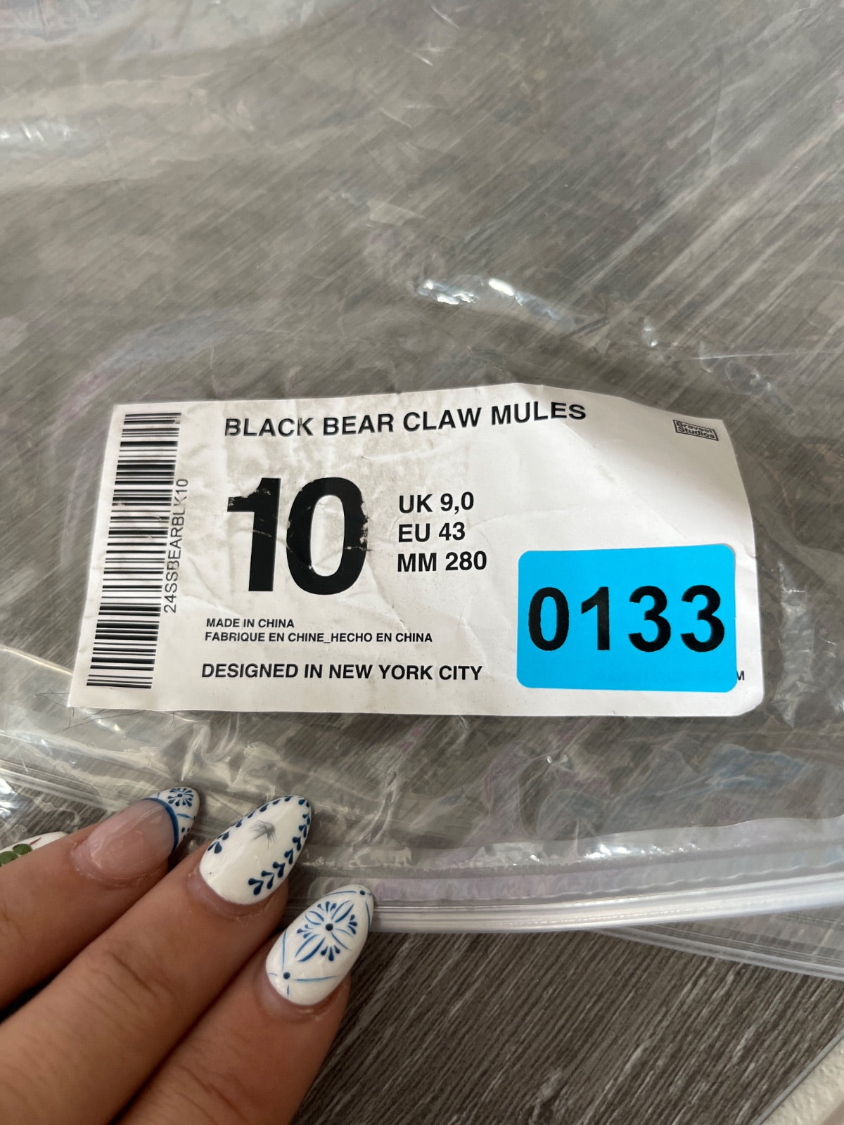 Bravest Studios Black Bear Claw Mules (Size M10)