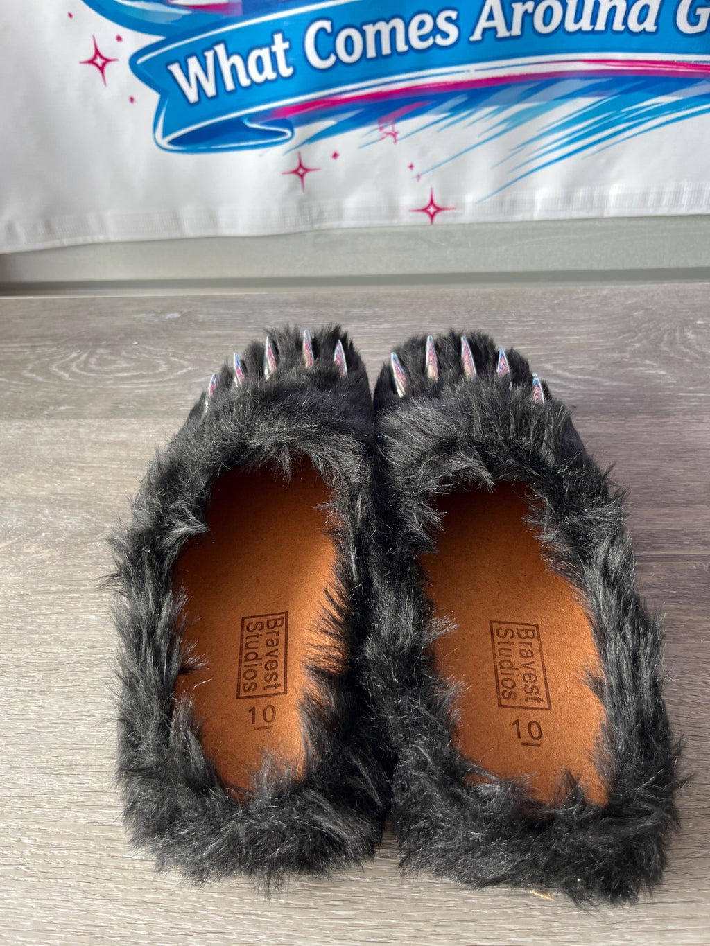 Bravest Studios Black Bear Claw Mules (Size M10)