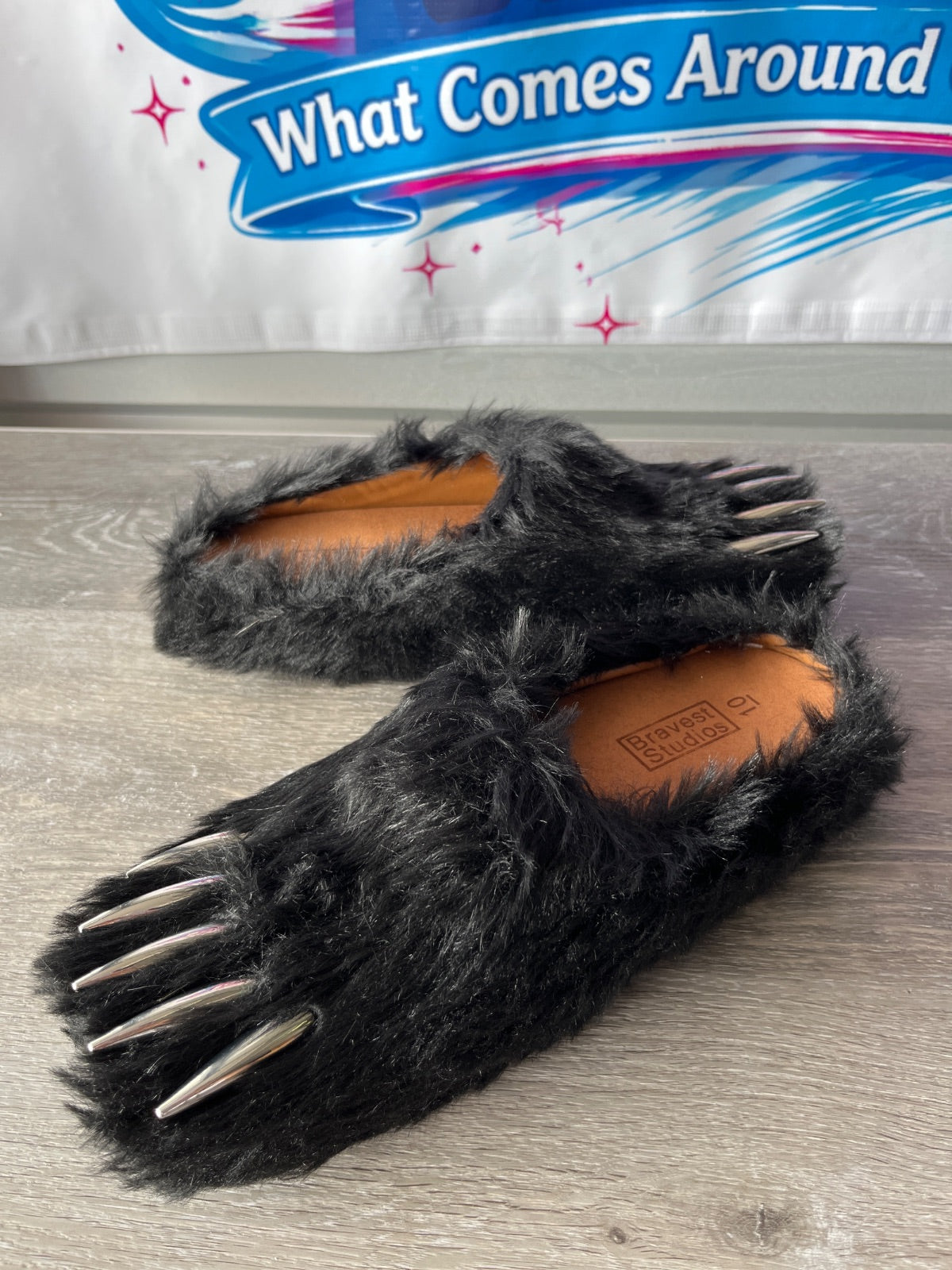 Bravest Studios Black Bear Claw Mules (Size M10)