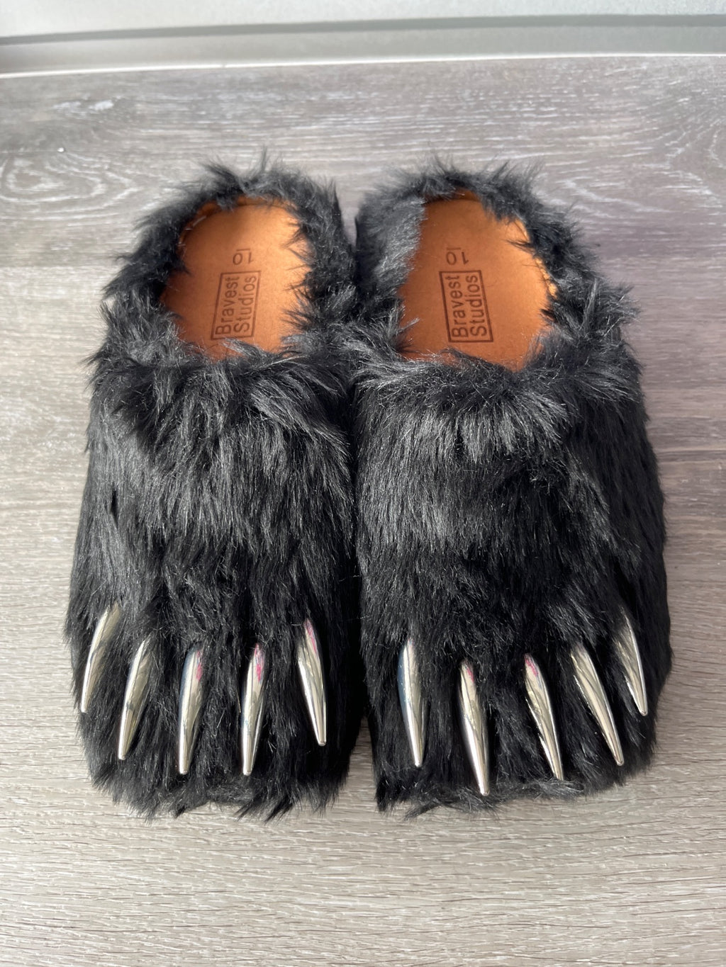 Bravest Studios Black Bear Claw Mules (Size M10)