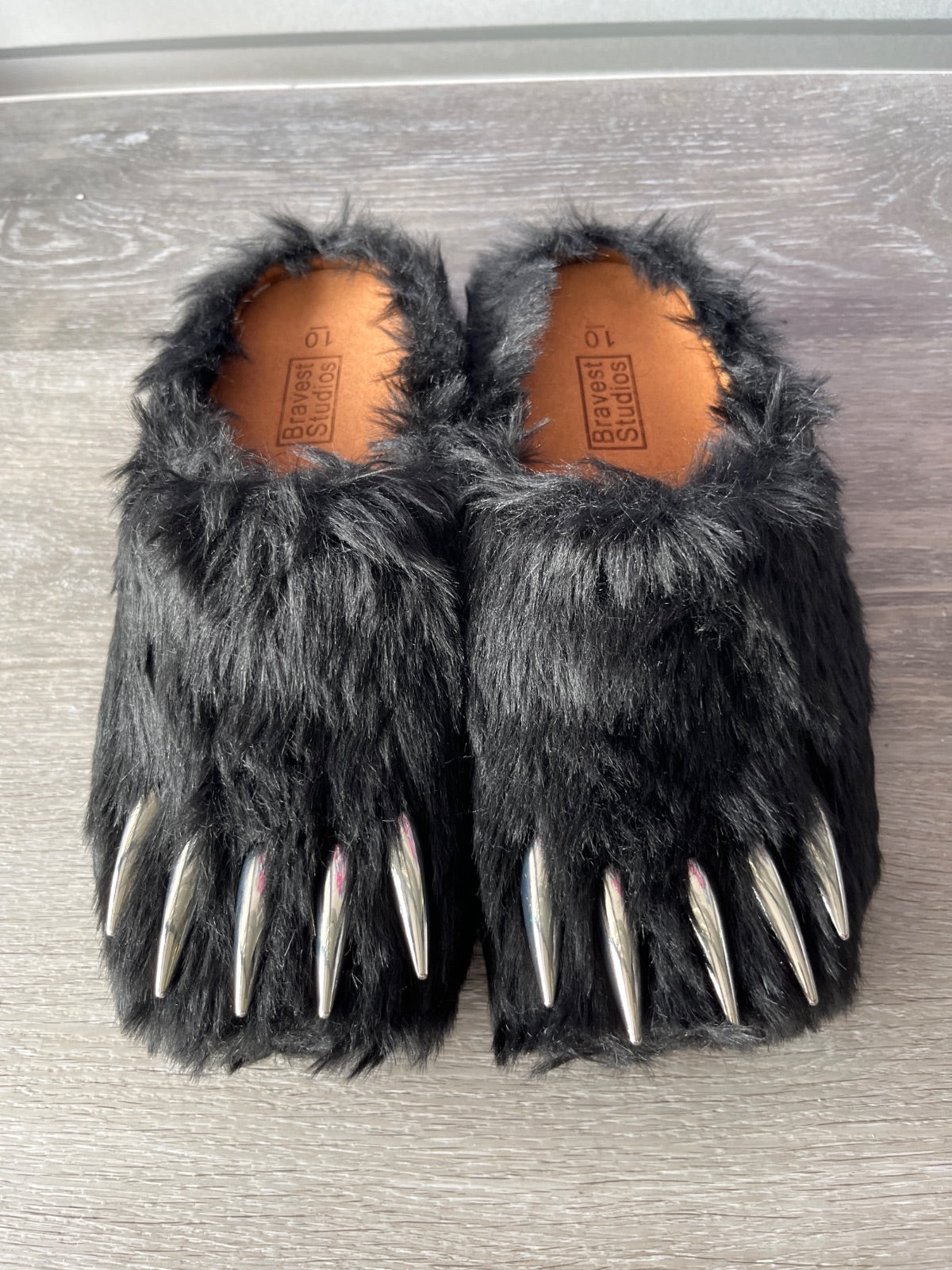 Bravest Studios Black Bear Claw Mules (Size M10)
