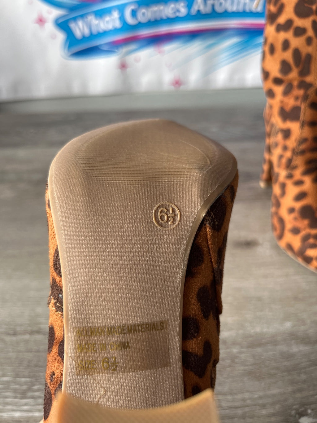 Wild Diva Tall Cheeta Boots (Size W6.5)
