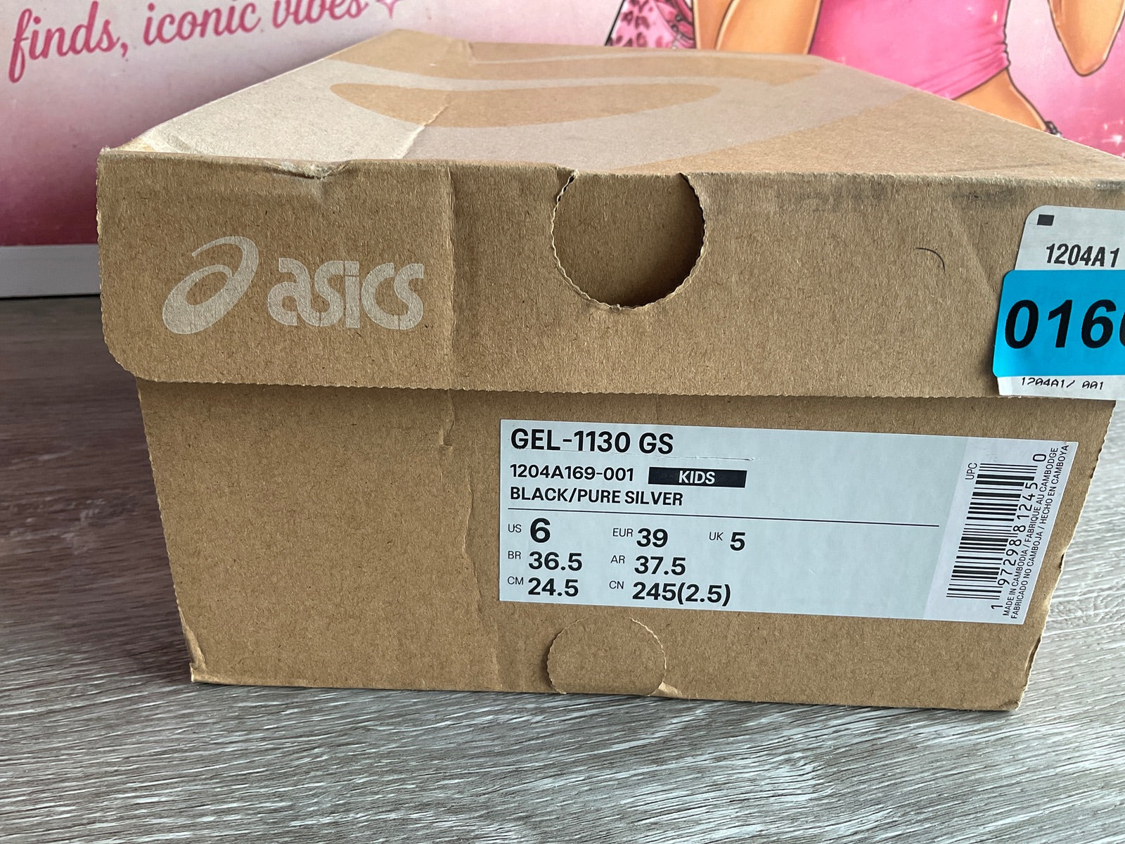 ASICS Gel Black Pure (Size 6 Kids W7.5)
