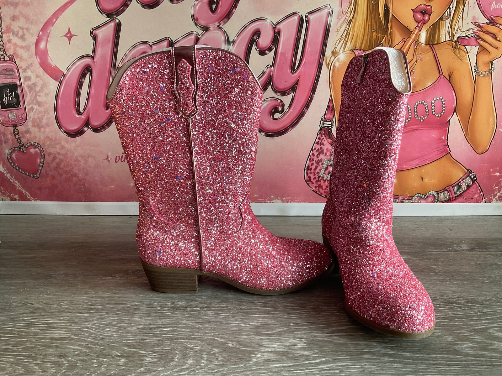 Motasha Girls Cowgirl Sequins Pink (Size 4K)