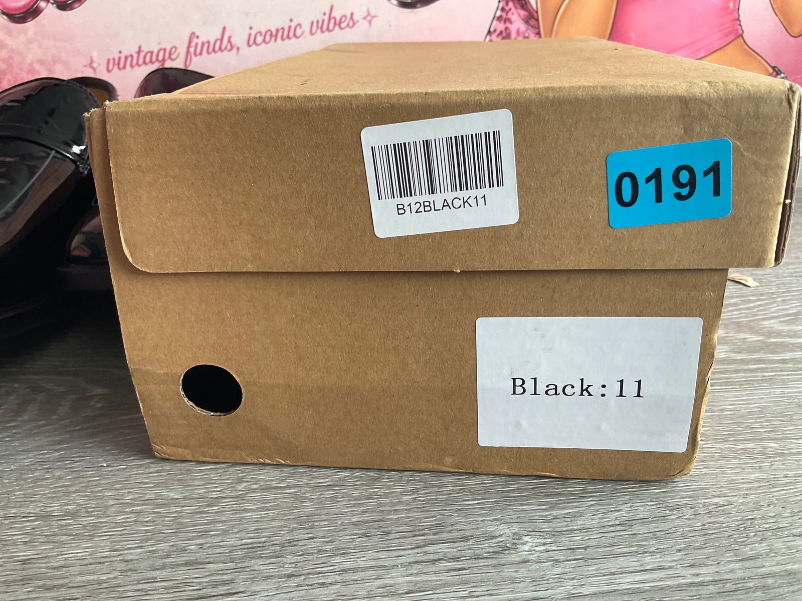 Patent Black loafers (Size M11)
