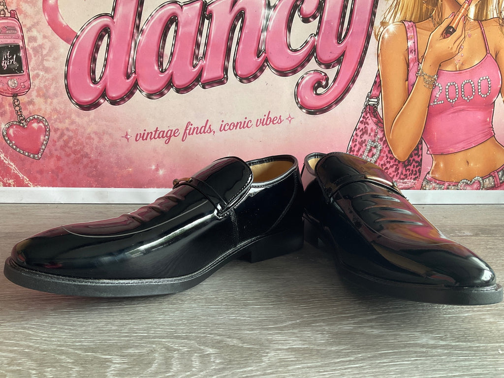 Patent Black loafers (Size M11)