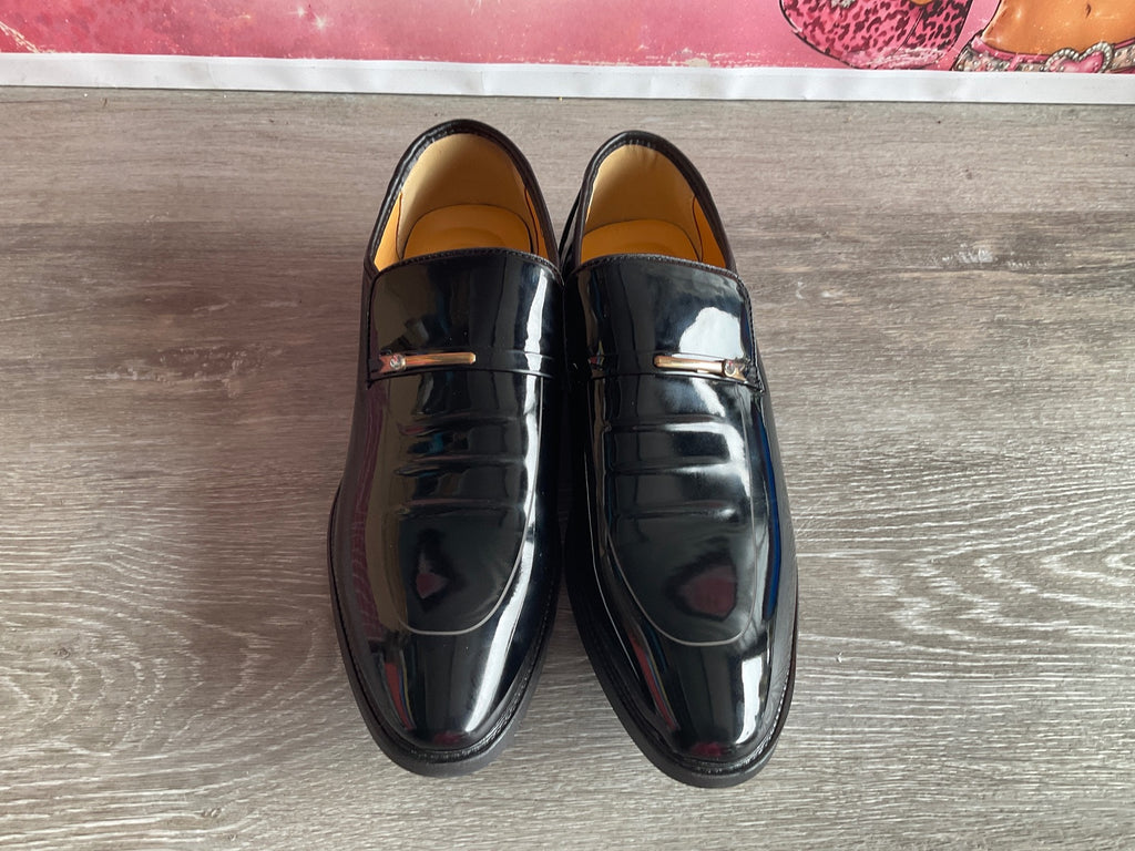 Patent Black loafers (Size M11)