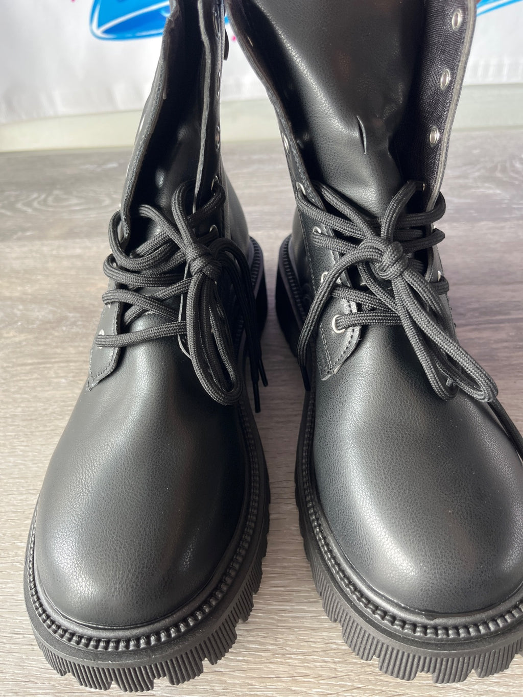 Black Boots with Straps (Size 10)