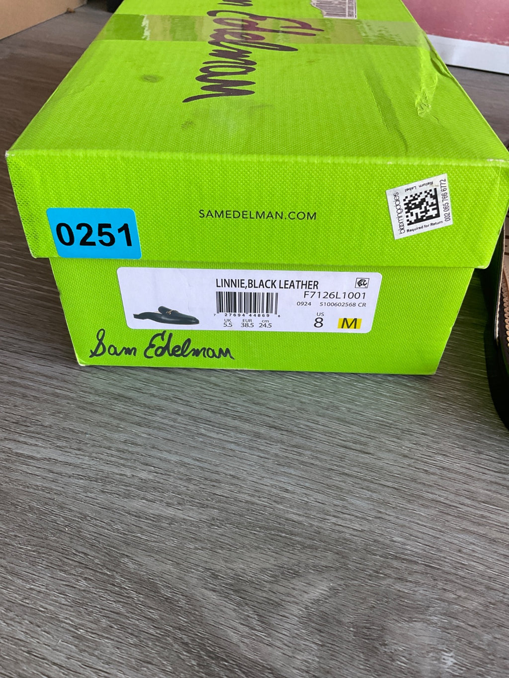 Sam Edelman Linnie Black Loafer (Size W8)