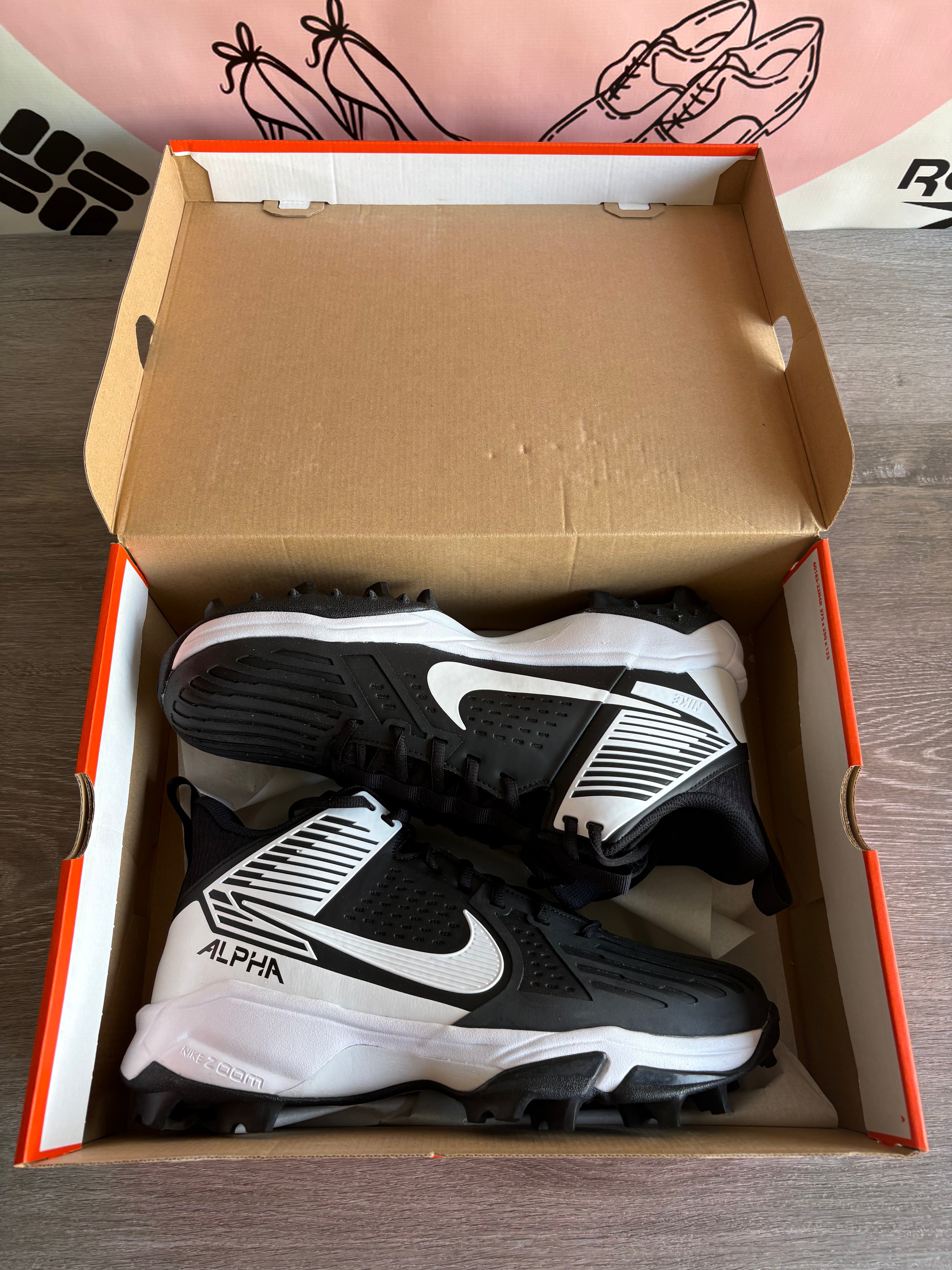 Nike Alpha Menace Strong Shark Cleats (US Size Men's 13.5)
