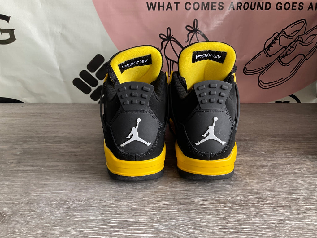 Jordan 4 Retro Black and Yellow (Men's US Size 7)
