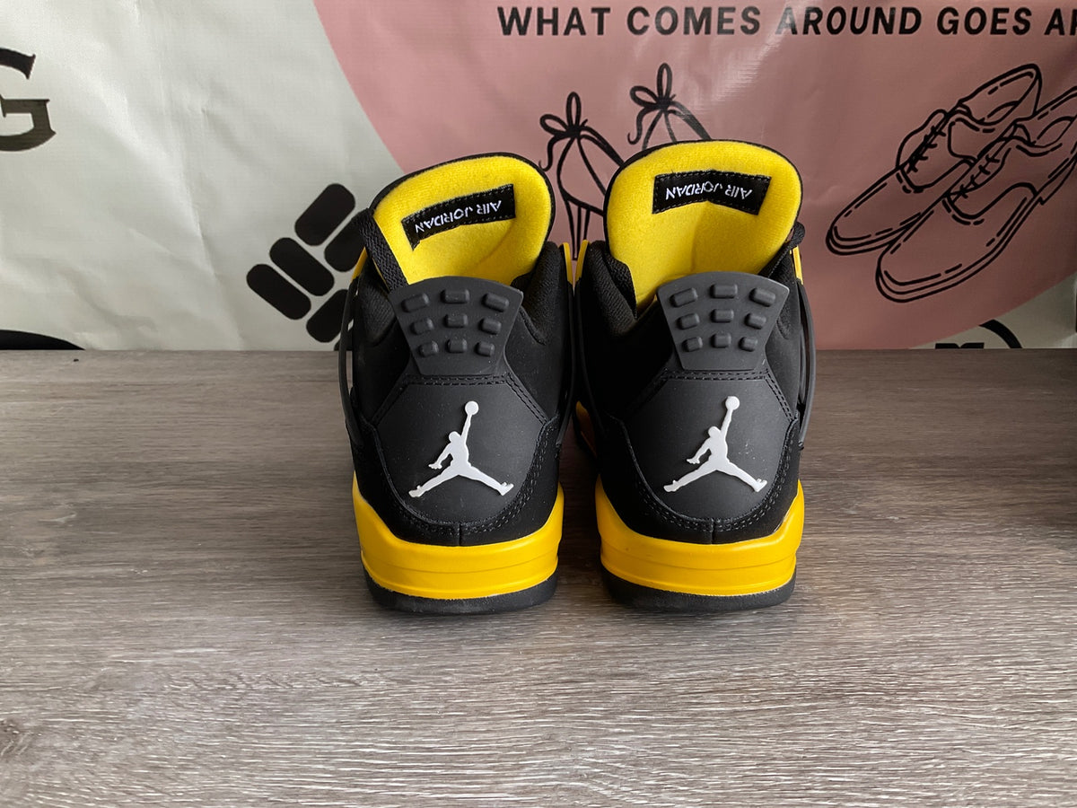 Jordan 4 Retro Black and Yellow (Men's US Size 7)