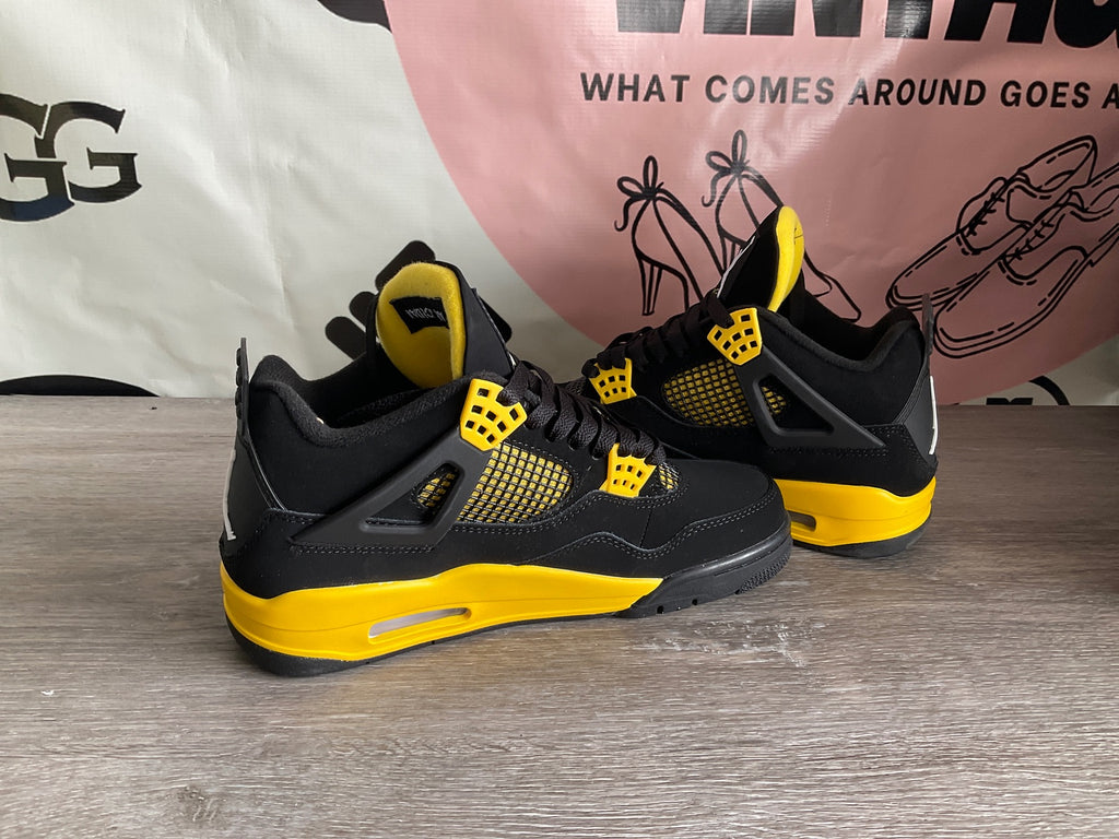 Jordan 4 Retro Black and Yellow (Men's US Size 7)