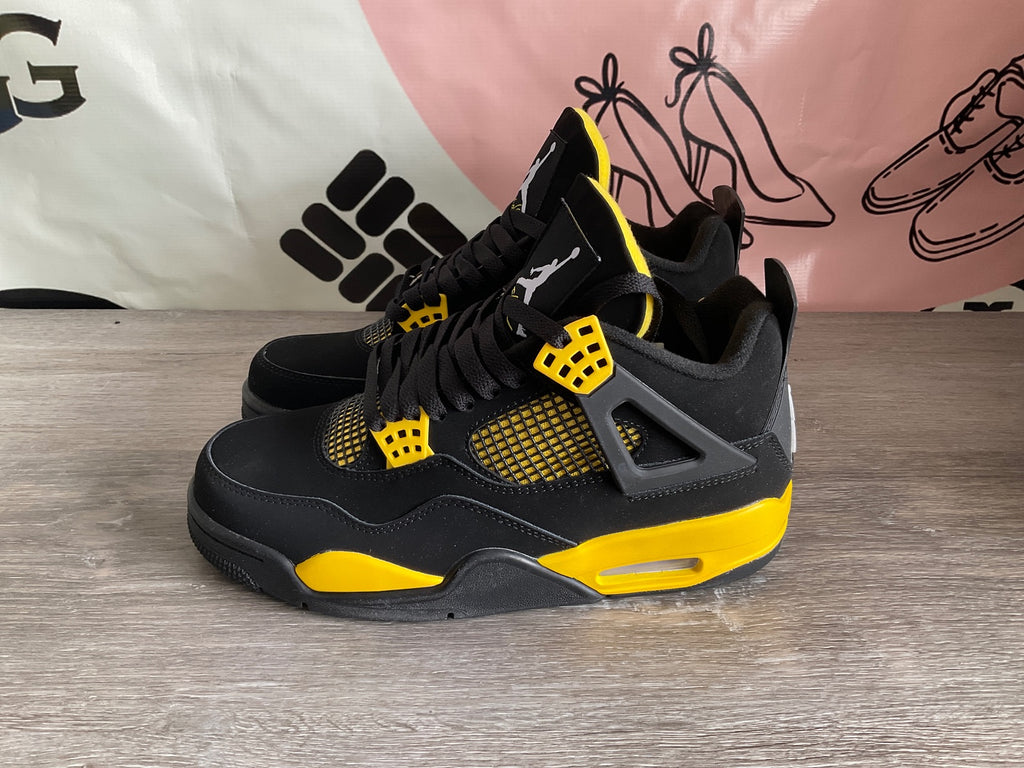 Jordan 4 Retro Black and Yellow (Men's US Size 7)