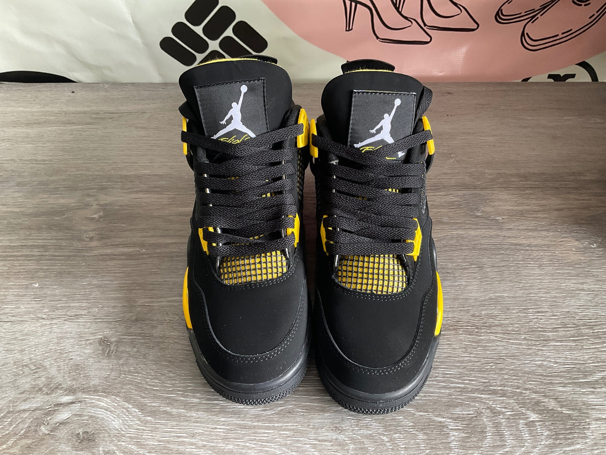 Jordan 4 Retro Black and Yellow (Men's US Size 7)