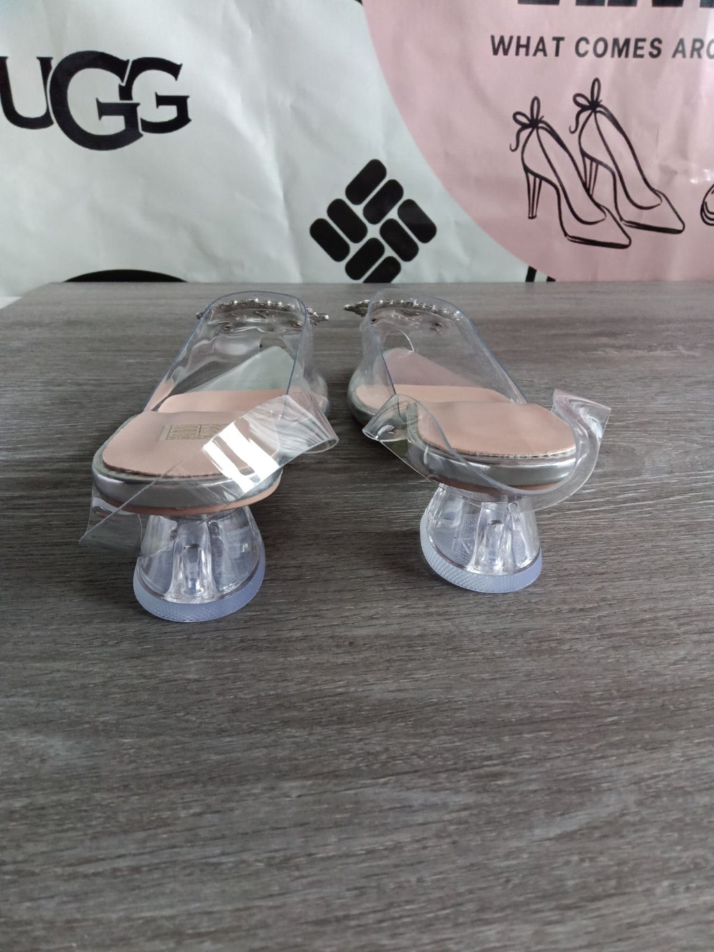 Clear Pendant Block Heel (Women's US Size 7.5)