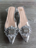 Clear Pendant Block Heel (Women's US Size 7.5)