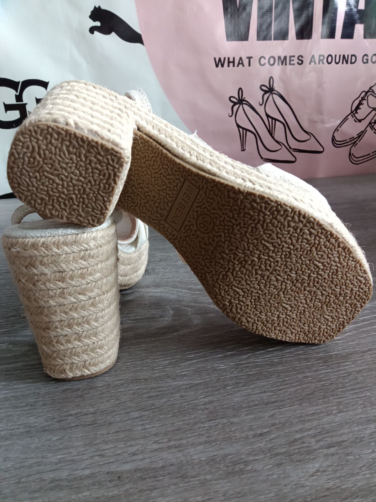 Weibena Woven Bow Heels (Women's US Size 5.5)