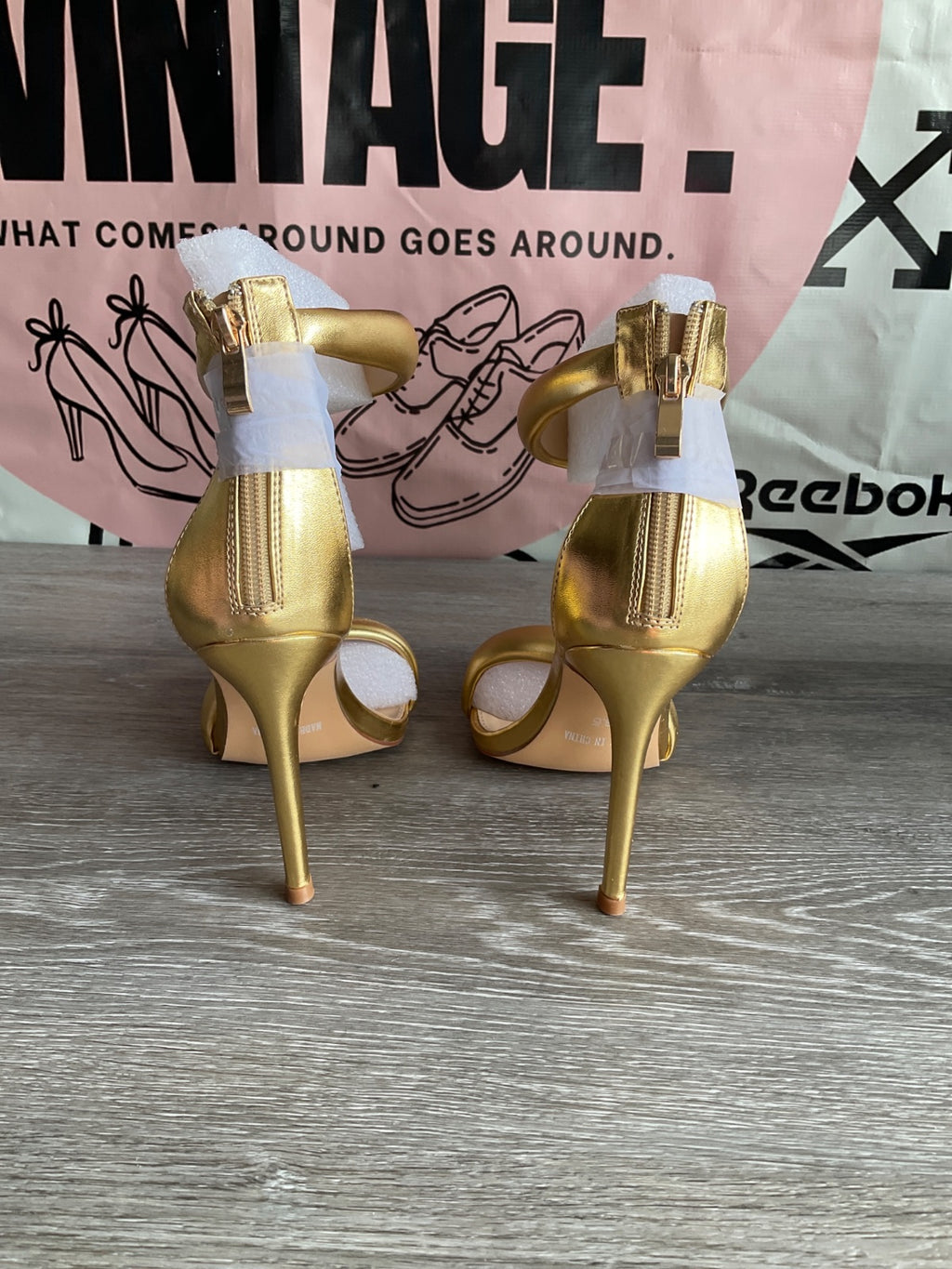 Tall Gold Heel (Women's US Size 8.5)