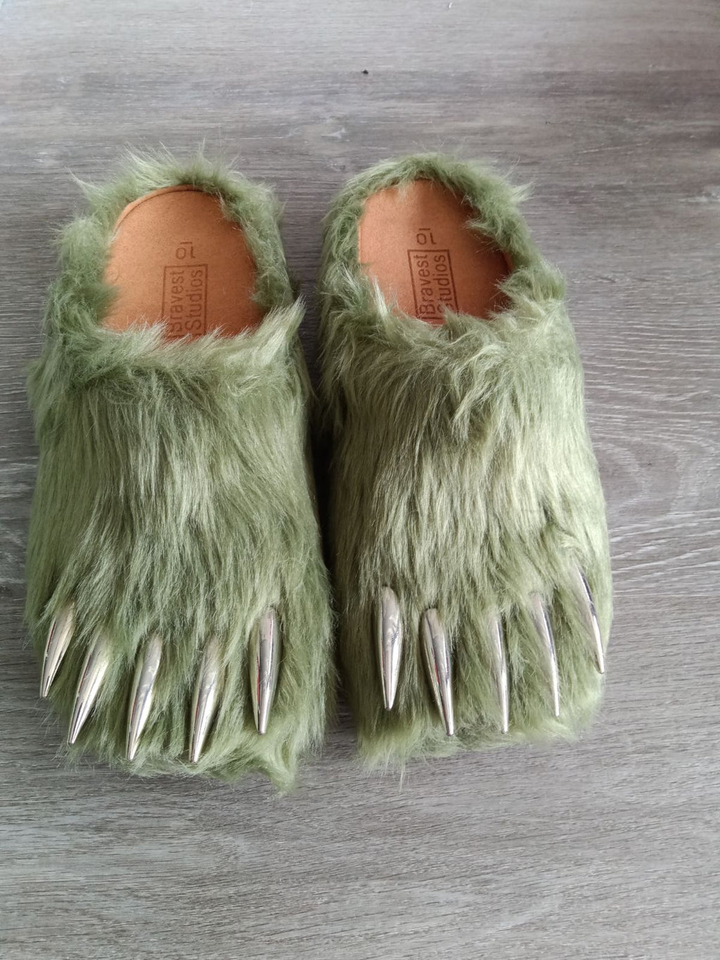Bravest Studios Green Claw Mules (Men's US Size 10)